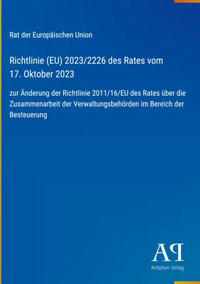 Produktbild von Richtlinie (EU) 2023/2226 des Rates vom 17. Oktober 2023