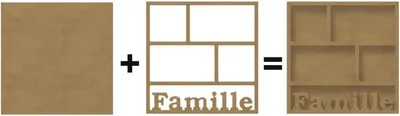 Zdjęcie produktu dla Ramka na zdjęcia Gomille MDF rodzina 30x30 cm ramka dekoracyjna