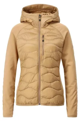 Produktbild von PEAK PERFORMANCE W Helium Down Hybrid Hood Damen, Sierrasand, xs