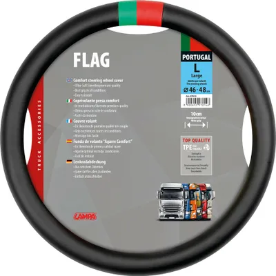 Produktbild von LAMPA 97814 Skeentex Lenkradbezug TPE Ø46-48cm Schwarz Lenkradhülle