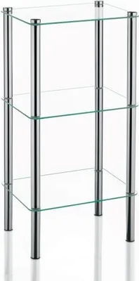 Produktbild von Kela Regal - Modell: Lars mit 3 Böden - Material: Glas, Metall - Maße: 40 x 30 x 76,5cm, 18100