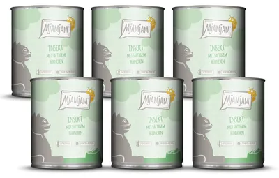 Produktbild von MjAMjAM - Premium Nassfutter für Katzen - Insekt mit saftigem Hühnchen, 6er Pack
