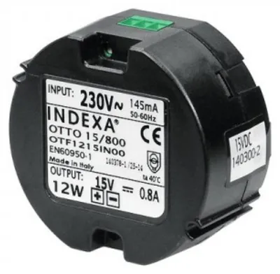 Immagine prodotto di INDEXA OTTO-12/1000 Alimentatore da incasso 12VDC 1 A 32153 (32153)