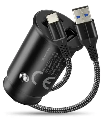Zdjęcie produktu dla Ładowarka Samochodowa Everactive Cc-25C 2Xusb 12W + Kabel Usb-C 1M