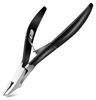 Image de Coupe-ongles à lame droite pour ongles épais ou incarnés, en acier inoxydable, avec un manche ergonomique