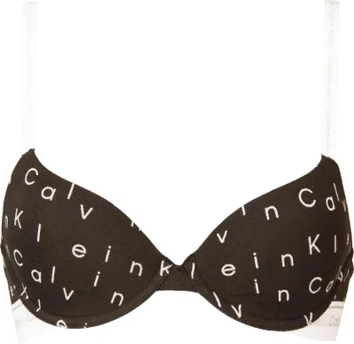 Obrázek produktu pro Dámská podprsenka CK CALVIN KLEIN s vycpanými košíčky a kosticemi, kříženými ramínky na zádech s elastickým páskem s logem, model QP3016O, velikost 34, košíčky D – 75D, 55 % bavlna, 37 % modal, 8 % Elastan