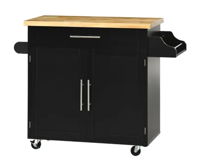 Obrázek produktu pro Kuchyňský vozík Servírovací vozík Kuchyňský ostrůvek, 1 držák na ručníky, 109 cm x 40 cm x 89 cm