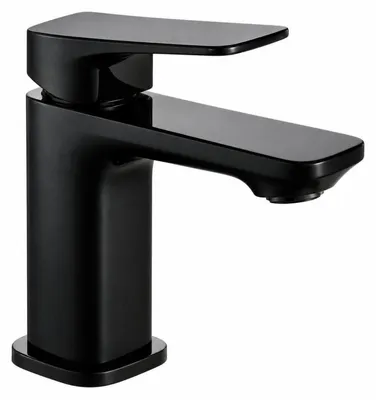 Zdjęcie produktu dla Bateria umywalkowa jednouchwytowa, czarna, wykonana z solidnego mosiądzu, oszczędzająca wodę, wymiary: 133x130 mm