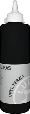 Obrázok produktu pre Lukas Cryl Terzia Plastic Bottle Akrylová farba Ivory Black 500 ml 1 ks