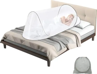 Produktbild von Bettmoskitonetz - 200 x 80 x 56 cm - Tragbares Moskitonetz Pop-up - Familienmoskitonetz geeignet für zu Hause und beim Camping