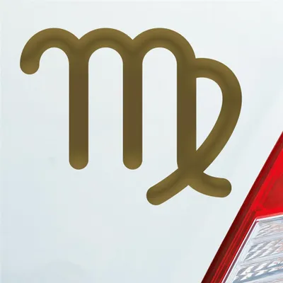 Produktbild von Auto Aufkleber Virgo Jungfrau Sternzeichen Sterne Horoskop 12x10 cm Gold Sticker Heckscheibenaufkleber