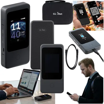 Zdjęcie produktu dla Router podróżny Mudi 7 eSIM nanoSIM 5G NR Tri-band Wi-Fi 7 z wyświetlaczem HOTSPOT