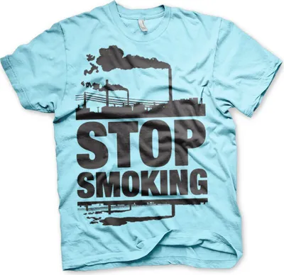 Produktbild von Stop Smoking T-Shirt - Medium - Skyblue
