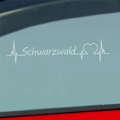 Produktbild von Auto Aufkleber Schwarzwald Puls Herzschlag mit Ferien Region Motiv 19x4 cm Milchglas Sticker Heckscheibenaufkleber