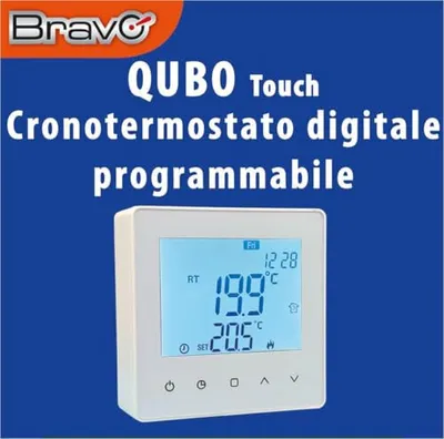 Produktbild von Bravo Programmierbare Qubo Touch Chronothermostat mit Touch-Interface für Heizung