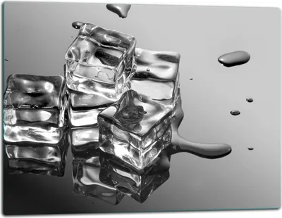 Produktbild von Glasschneidebrett Herdabdeckplatte Glaskeramikkochfeld Universal 52x40 cm Grau Eis
