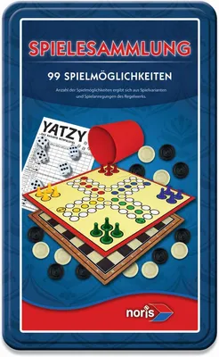 Produktbild von Noris Spiele 99iger-Spielesammlung in Metallbox; 606112580