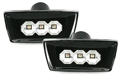 Für Opel Astra H Zafira B Corsa D Insignia A Meriva A LED Seitenblinker Schwarz in der Farbe Schwarz von AD TUNING GmbH & Co. KG