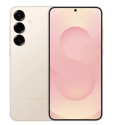 A product shot of a smartphone, showing the back and front.