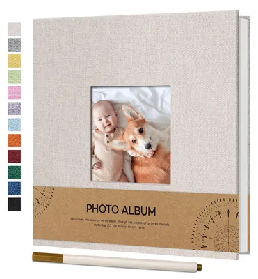Obrázek produktu pro Samolepicí fotoalbum s okénkem, 40 stran, rozměry 17 x 18 cm, barva béžová
