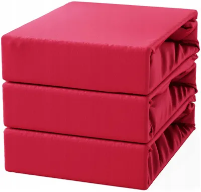Produktbild von Kortina Baumwoll-Spannbettlaken mit Gummizug 180x200 Rot
