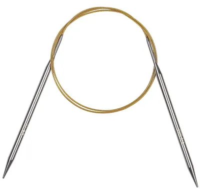 Zdjęcie produktu dla Igły do szydeł okrągłych, długość 100 cm, średnica 6,0 mm, wykonane ze stali nierdzewnej, z elastycznym przewodem, przeznaczone do robienia koców i dużych projektów