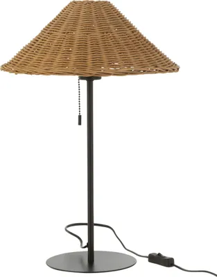 Obrázek produktu pro J-Line J-Line stolní lampa - kov/ratan - černá/příroda