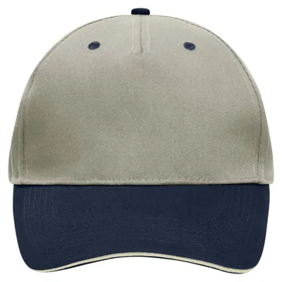 Image de Myrtle Beach - Casquette de baseball Sandwichschirm LT2247 (taille unique) (beige/bleu marine)