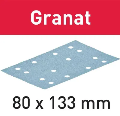 Image de Abrasifs GRANAT 80x133mm P100 GR/100 - FESTOOL - 499628