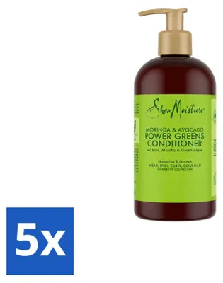 Zdjęcie produktu dla 5 sztuk odżywki Shea Moisture Moringa & Avocado Power Greens - 384 ml - zestaw ekonomiczny