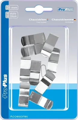 Image de Clip châssis 28mm pour câble 10 pièces sous blister