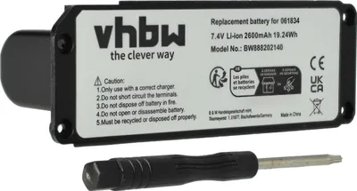 Produktbild von vhbw Akku kompatibel mit Bose SoundLink 413295, Mini Lautsprecher Boxen Speaker (2600 mAh, 7,4 V, Li-Ion)