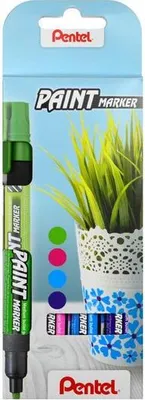 Produktbild von PENTEL MMP20-4COL Paint Marker, leuchtende Farben - 4er-Set