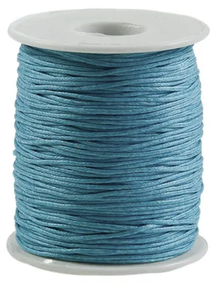 90 Meter / 1 Spule gewachste Baumwollschnur, 1mm taubenblau