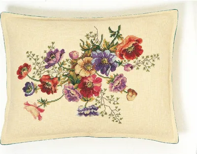 Produktbild von Eva Rosenstand Kissen Kreuzstich Set "Kronenanemone", Zählmuster, 35x45cm