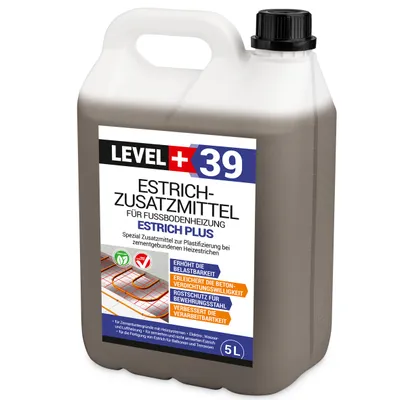 Zdjęcie produktu dla Plastyfikator do wylewek z ogrzewaniem podłogowym Level+ ESTRICH PLUS L+39 5L