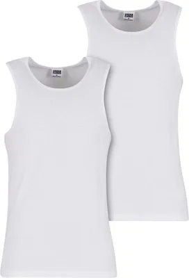 Produktbild von Urban Classics Tank-Top Herren Ribbed Undershirt 2-Pack weiß S