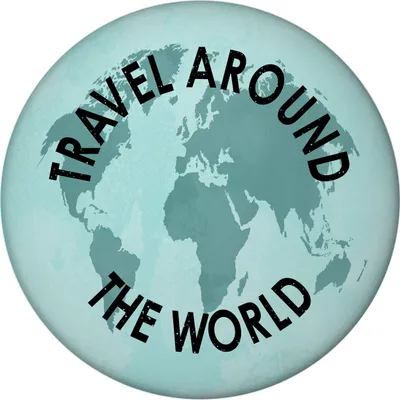 Produktbild von Travel around the World Weltkarte Magnet rund mit Flaschenöffner