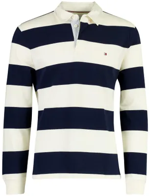 Produktbild von truien Tommy Hilfiger dunkelblau rugby kraag gestreift