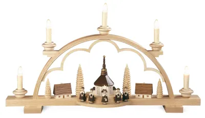 Produktbild von Schwibbogen Kurrende kl. Dorf (57cm) von Müller Kleinkunst