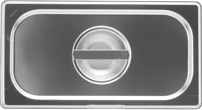 Produktbild von B.PRO GN-Deckel 18/10 Edelstahl, mit Griffmulde, GN: 1/3