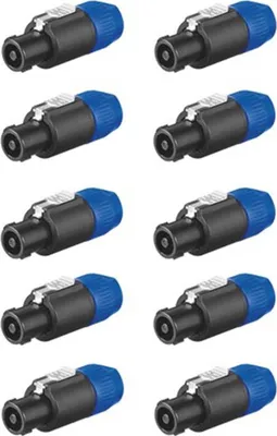Produktbild von 10er Set PA-Lautsprecherstecker Speaker 4-polig 50834_10er
