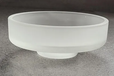 Produktbild von Vallona Ersatz Seifenschale Glas 120mm Ø breit massiv 50mm Ø Sockel OBI