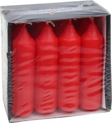 Produktbild von Adventskerzen Rot 100 x Ø 25 mm, 12 Stück
