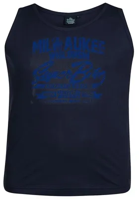 Produktbild von Übergrößen Tanktop Milwaukee blau AHORN SPORTSWEAR Dark Blue 7XL