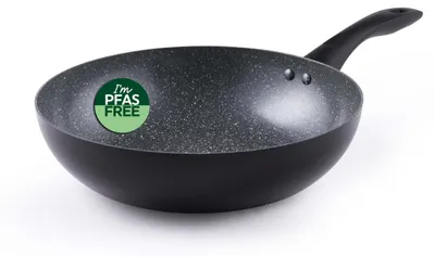 Wokpfanne 28 cm, Keramik-Beschichtung, Antihaft, Induktion, PFAS-frei