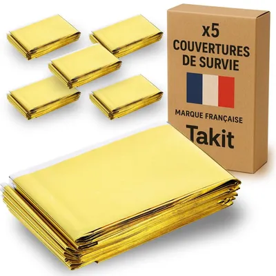 Immagine prodotto di Coperta di sopravvivenza - Mylar - 210 x 160 cm - Oro e grigio