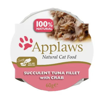 Produktbild von Applaws 7003CE-A, Adult, jede Rasse, Crab (pet food flavor), Thunfisch, 60 g