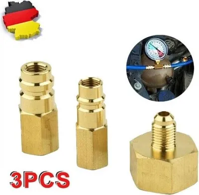 Obrázek produktu pro Sada adaptérů na láhve Pro chladivo R134a Adaptér pro přenos plynu z klimatizace W21.8 Na 1/4"