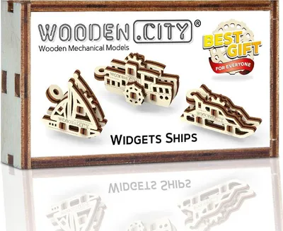 Zdjęcie produktu dla WOODEN.CITY Widgets Ships, 28 szt., Pojazdy, 14 lat(a)